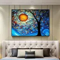 Diamantbild Sternenhimmel Van Gogh 30 x 40 cm mit runden Steinen – Farbe jxy071