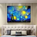Diamantbild Sternenhimmel Van Gogh 30 x 40 cm mit runden Steinen – Farbe ZD040