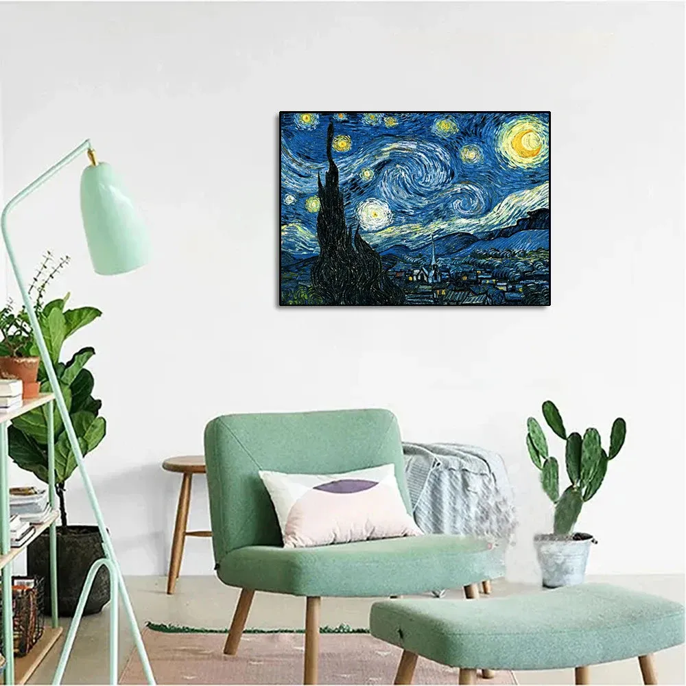 Diamantbild Sternennacht Landschaft Mosaik Kreuzstich Kunst Deko