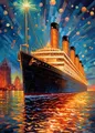 Diamantbild Titanic Landschaft 20x25 bis 50x70 cm – Farbe Grün (07)