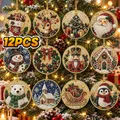 Diamantbild Weihnachtsanhänger 6 oder 12 Stück – Color D 12PCS