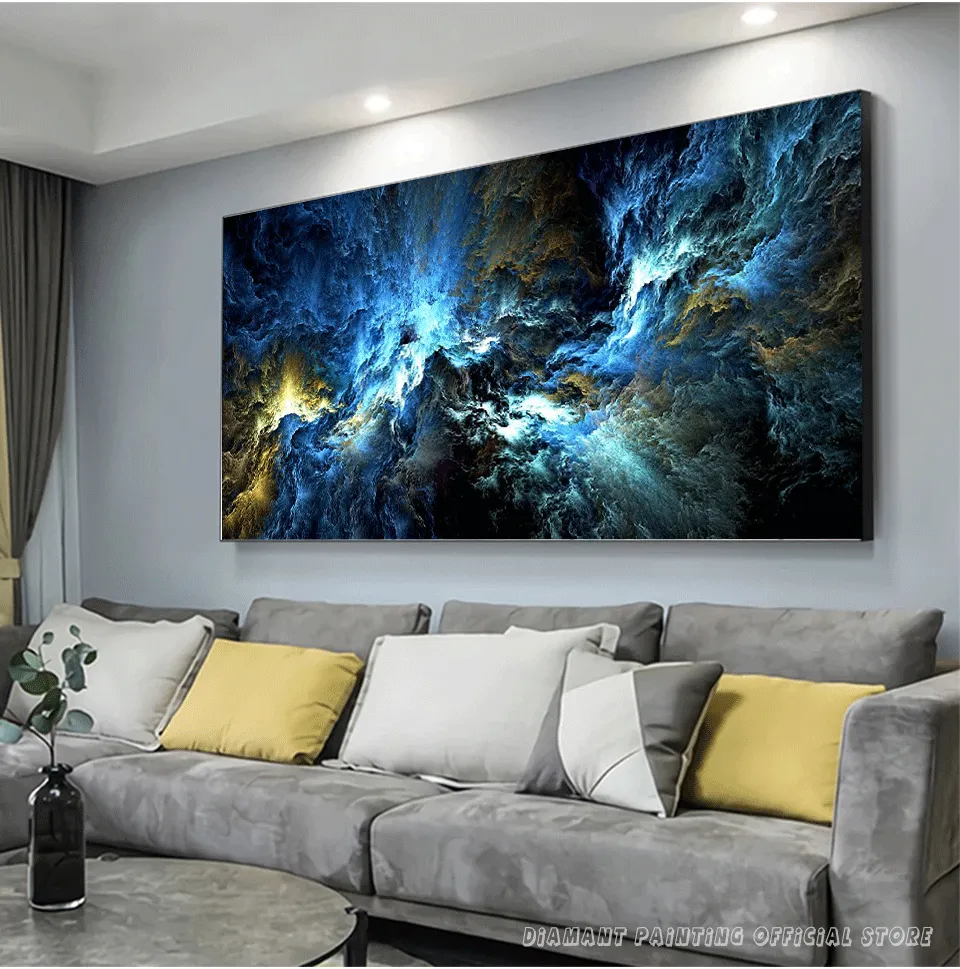 Diamantbild Wolke abstrakt 30x15 bis 100x50 cm