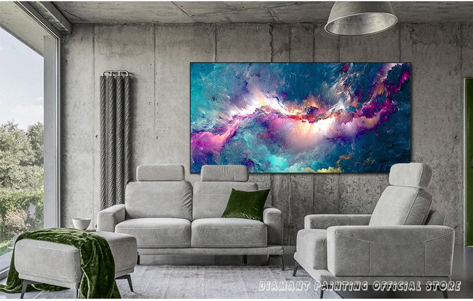 Diamantbild Wolke abstrakt 30x15 bis 100x50 cm