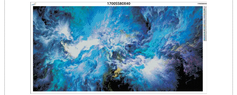 Diamantbild Wolke abstrakt 30x15 bis 100x50 cm