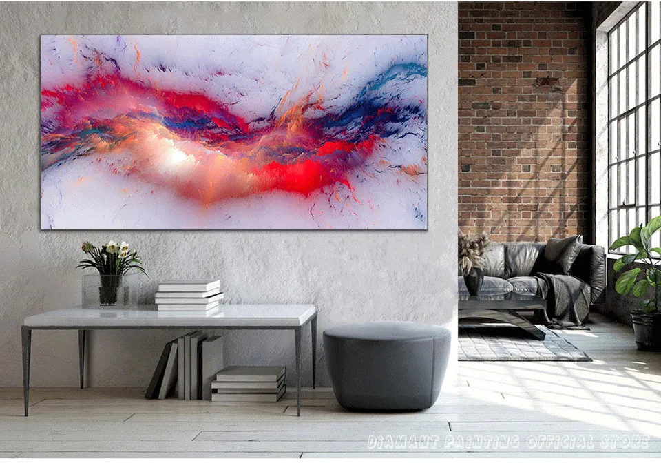 Diamantbild Wolke abstrakt 30x15 bis 100x50 cm