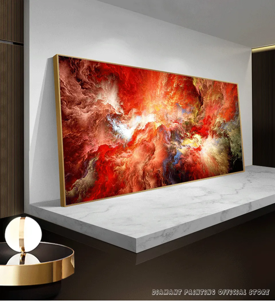 Diamantbild Wolke abstrakt 30x15 bis 100x50 cm