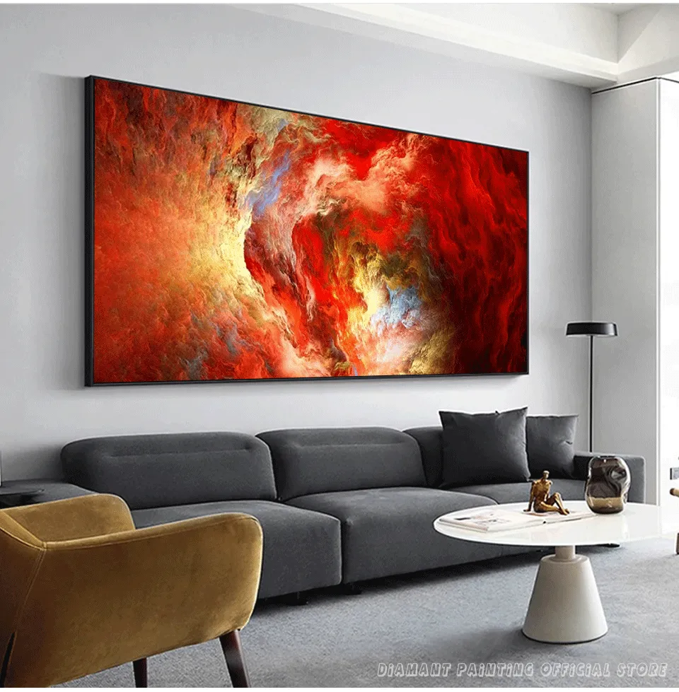 Diamantbild Wolke abstrakt 30x15 bis 100x50 cm