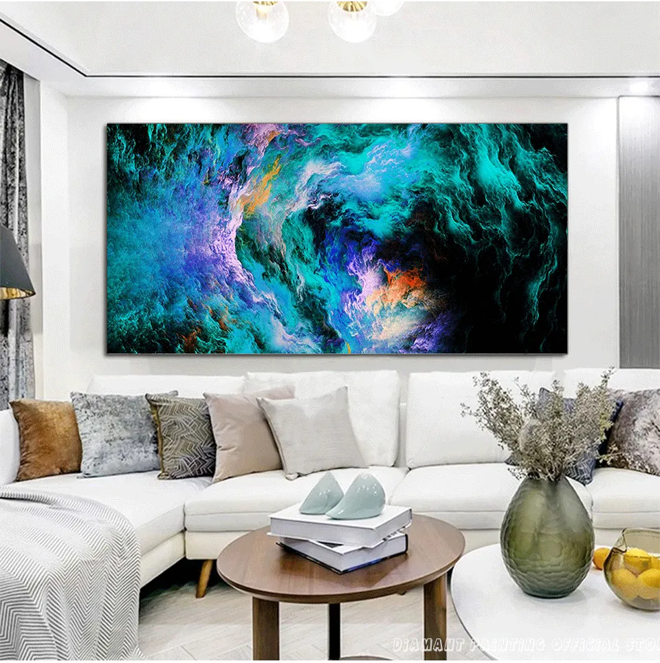 Diamantbild Wolke abstrakt 30x15 bis 100x50 cm