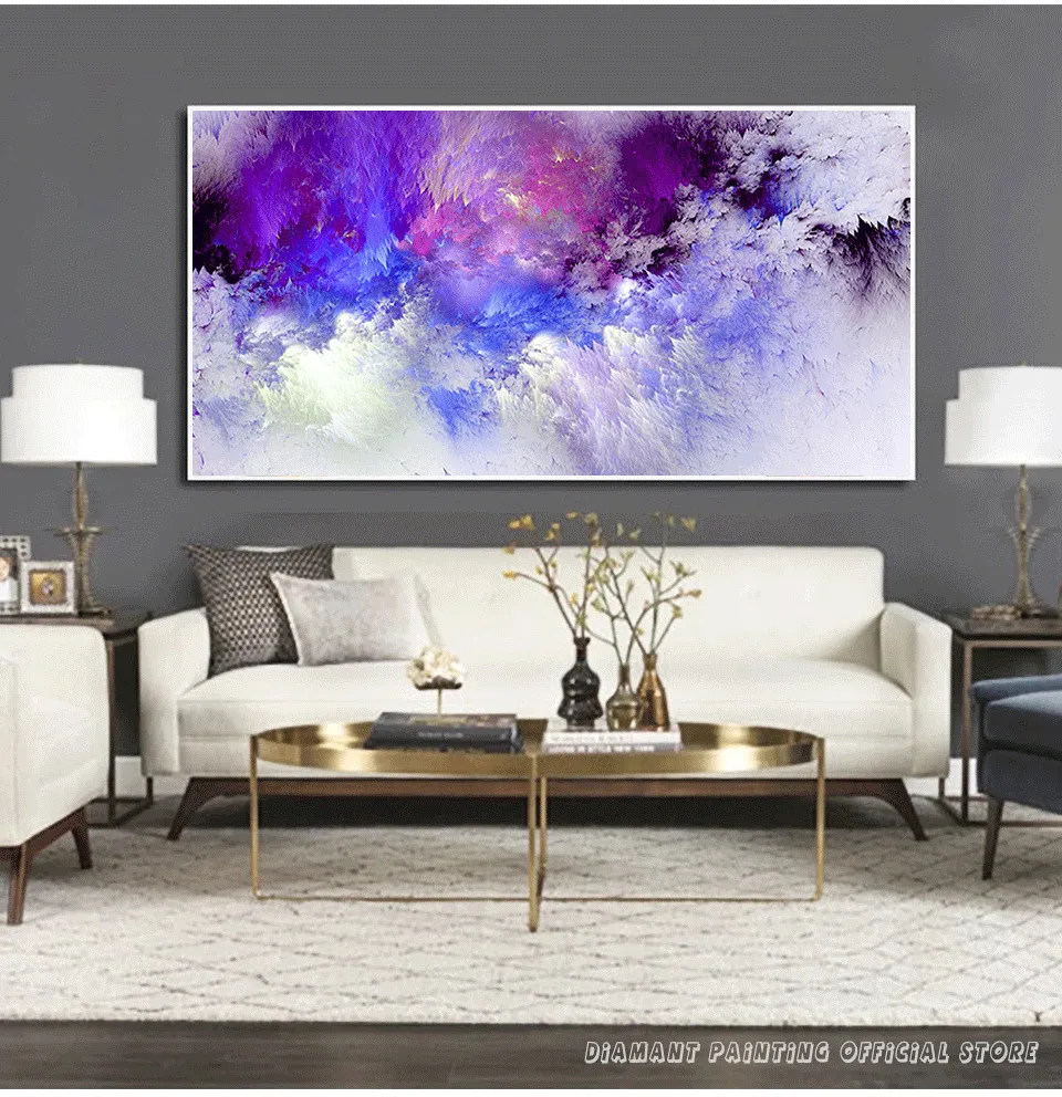 Diamantbild Wolke abstrakt 30x15 bis 100x50 cm