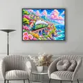 Diamantbild Zug Landschaft Anfänger Stickerei Mosaik Geschenk – 3