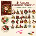 Diamantkunst Adventskalender 24 Anhänger Weihnachtsdeko – 4