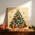 Diamantkunst Set mit Rahmen 25 x 25 cm Weihnachten – Farbe 1Set