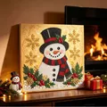 Diamantkunst Set mit Rahmen 25 x 25 cm Weihnachten – Farbe 1Set