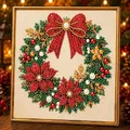 Diamantkunst Set mit Rahmen 25 x 25 cm Weihnachten – Farbe Orange