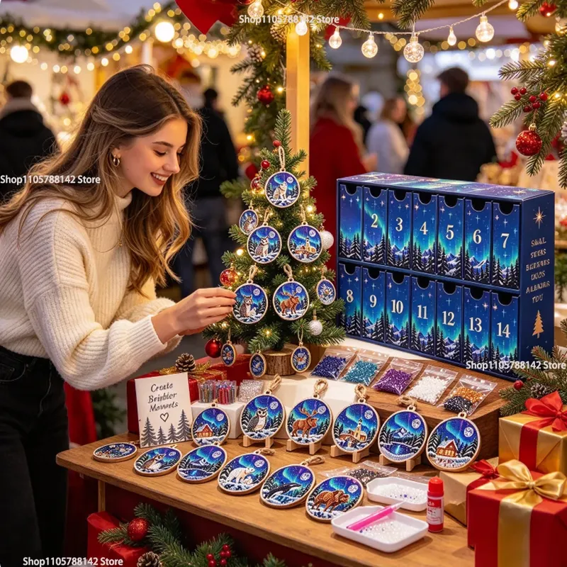 Diamantmalerei Adventskalender 14 Tage Weihnachtsdeko