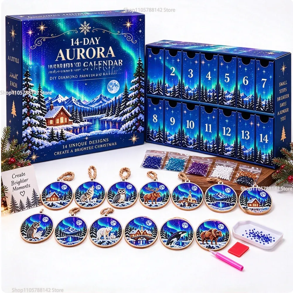 Diamantmalerei Adventskalender 14 Tage Weihnachtsdeko