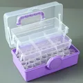 Diamantmalerei Aufbewahrungsbox 57 Flaschen tragbar Zubehör Behälter – Farbe Purple-57 bottles