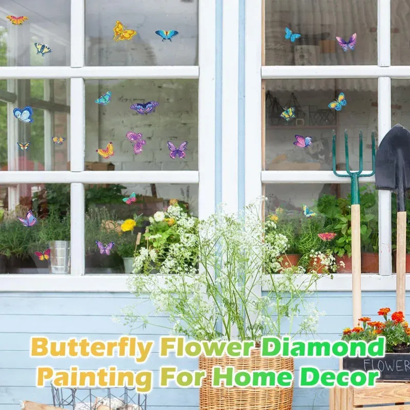 Diamantmalerei Aufkleber Kit Blume Schmetterling Mosaik Handwerk