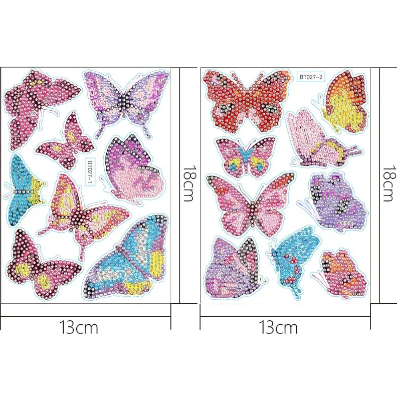 Diamantmalerei Aufkleber Kit Blume Schmetterling Mosaik Handwerk