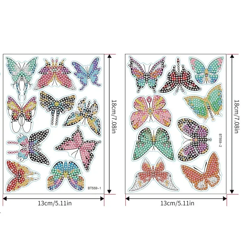 Diamantmalerei Aufkleber Kit Blume Schmetterling Mosaik Handwerk