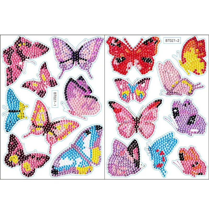 Diamantmalerei Aufkleber Kit Blume Schmetterling Mosaik Handwerk
