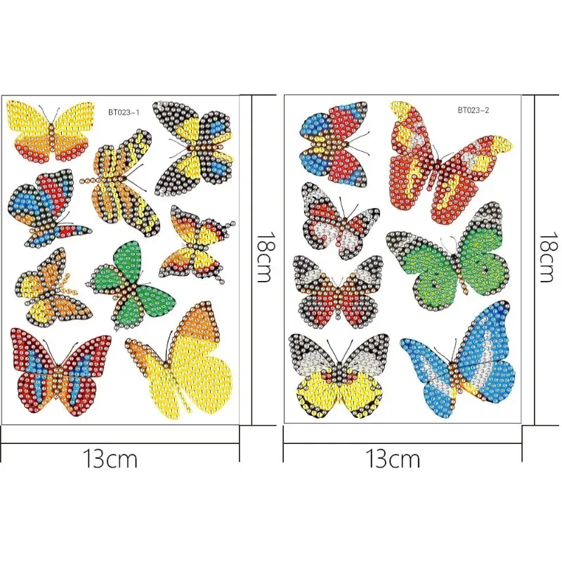 Diamantmalerei Aufkleber Kit Blume Schmetterling Mosaik Handwerk