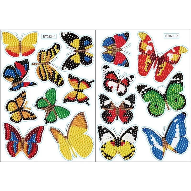 Diamantmalerei Aufkleber Kit Blume Schmetterling Mosaik Handwerk