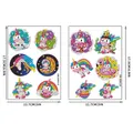 Diamantmalerei Aufkleber Set Kinder Einhorn Pflanzen Edelstein Kunst – 4