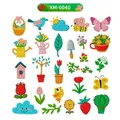 Diamantmalerei Aufkleber Set Kinder Einhorn Pflanzen Edelstein Kunst – Farbe Gelb (XM-0040)