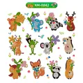 Diamantmalerei Aufkleber Set Kinder Einhorn Pflanzen Edelstein Kunst – Farbe Burgunderrot (XM-0042)