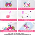 Diamantmalerei Aufkleber Set Kinder Tiere Animiert Edelstein Kunst – 6
