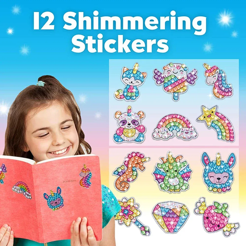 Diamantmalerei Aufkleber Set Kinder Tiere Animiert Edelstein Kunst