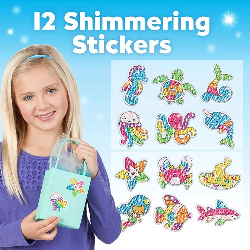 Diamantmalerei Aufkleber Set Kinder Tiere Animiert Edelstein Kunst