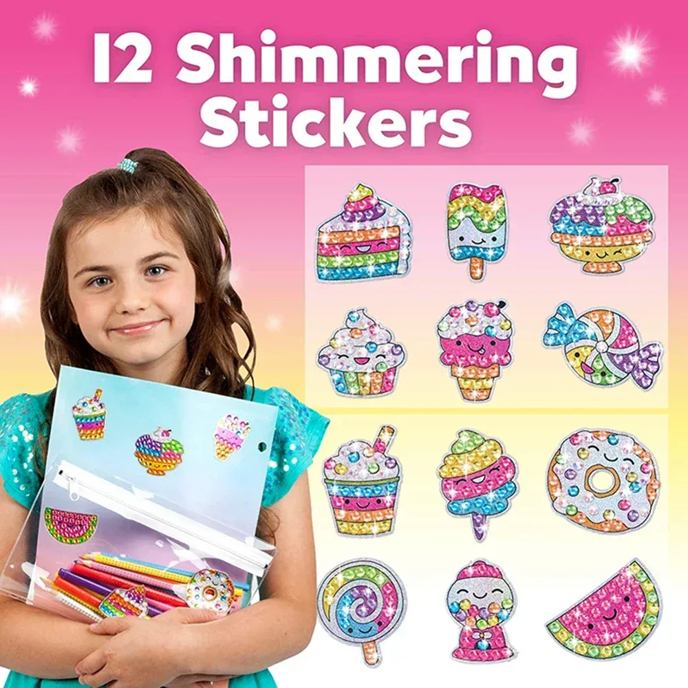 Diamantmalerei Aufkleber Set Kinder Tiere Animiert Edelstein Kunst