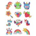 Diamantmalerei Aufkleber Set Kinder Tiere Animiert Edelstein Kunst – Farbe B16428C