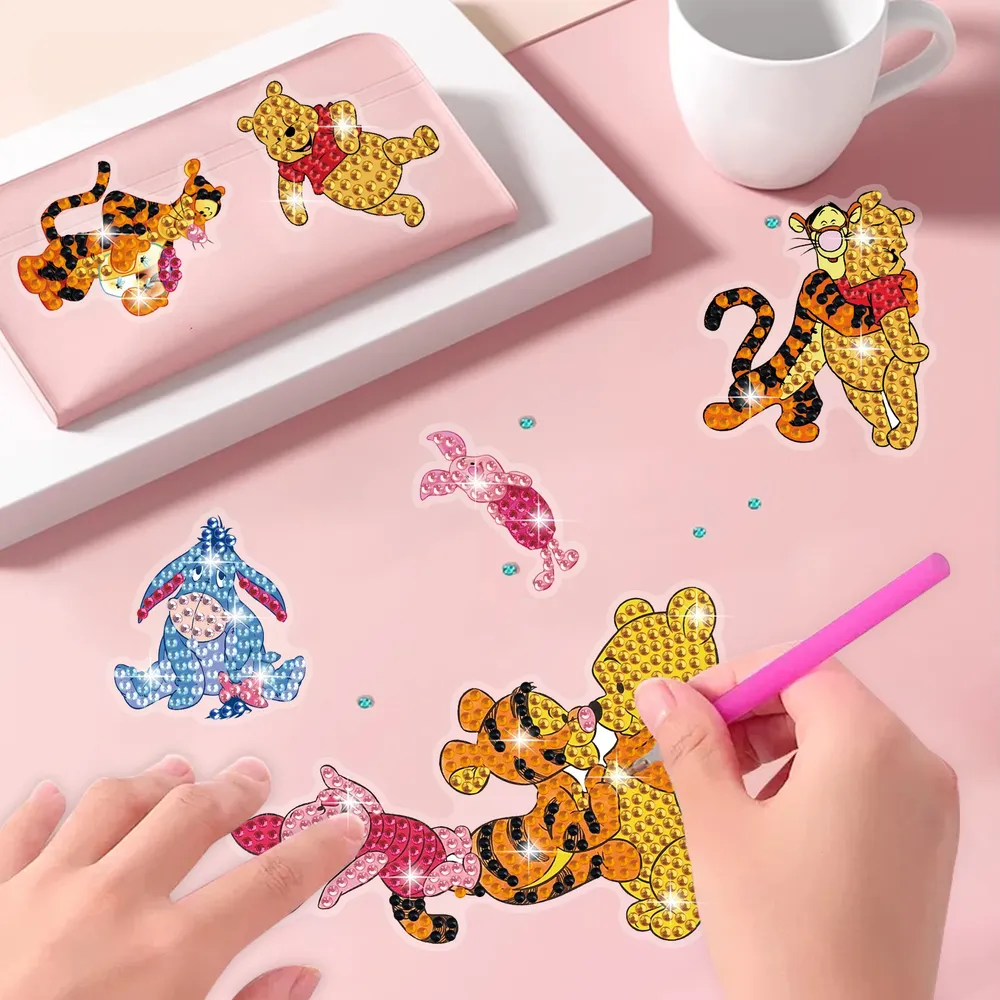 Diamantmalerei Aufkleber Winnie Puuh für Kinderdekoration