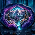Diamantmalerei Bär Tier Mond Stickerei 20x20cm bis 50x50cm – Farbe 2640