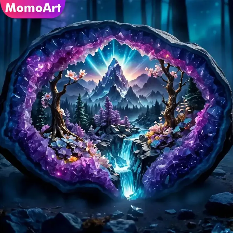 Diamantmalerei Bär Tier Mond Stickerei 20x20cm bis 50x50cm
