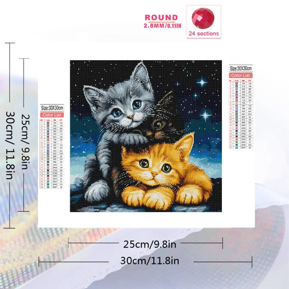Diamantmalerei Bär Tier Mond Stickerei 20x20cm bis 50x50cm