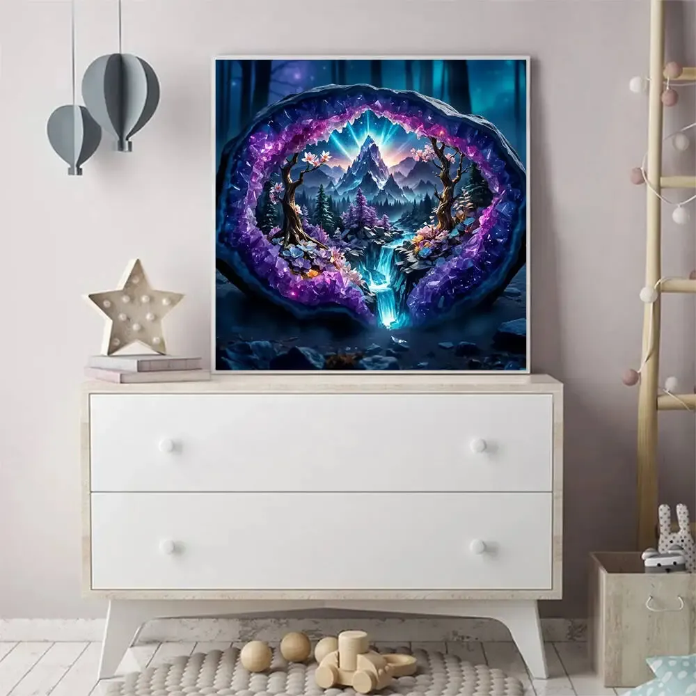 Diamantmalerei Bär Tier Mond Stickerei 20x20cm bis 50x50cm