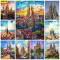Diamantmalerei Barcelona Stadt 30 bis 70 cm AB rund oder quadratisch – 1