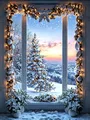 Diamantmalerei Baum Winterlandschaft Schnee 20 bis 70 cm – Farbe 1178