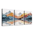 Diamantmalerei Berg Wald Landschaft 3 Stück 20x25cm bis 35x45cm – Farbe FC28021