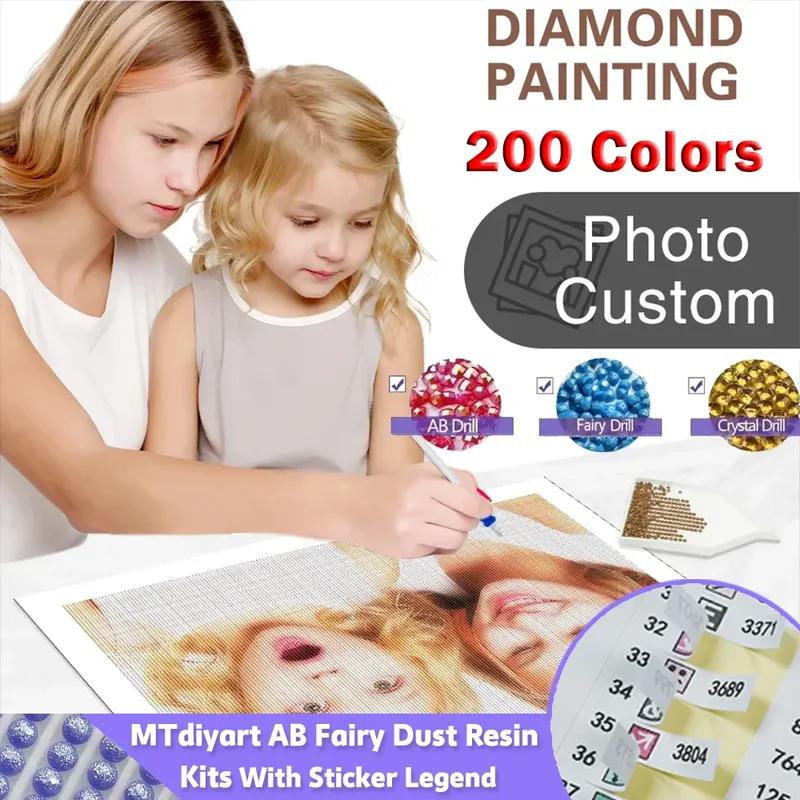 Diamantmalerei Bild 200 Farben 40 cm bis 120 cm quadratisch