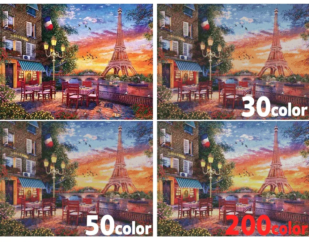 Diamantmalerei Bild 200 Farben 40 cm bis 120 cm quadratisch