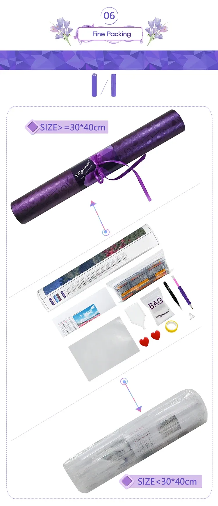 Diamantmalerei Bild 30 cm bis 70 cm quadratisch rund