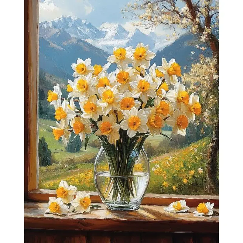 Diamantmalerei Blume 20x30 bis 40x50cm