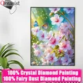 Diamantmalerei Blume Schmetterling 30 x 40 bis 40 x 50 cm rund/eckig – Farbe 24538-A