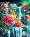 Diamantmalerei Blumen 20 bis 50 cm – Farbe DZDP121770