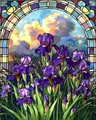 Diamantmalerei Blumen 20 bis 50 cm – Farbe DZDP131167